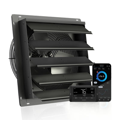 Ac Infinty Shutter Exhaust Ventilations Fans AIRLIFT T16, Shutter Exhaust Ventilation Fan 16