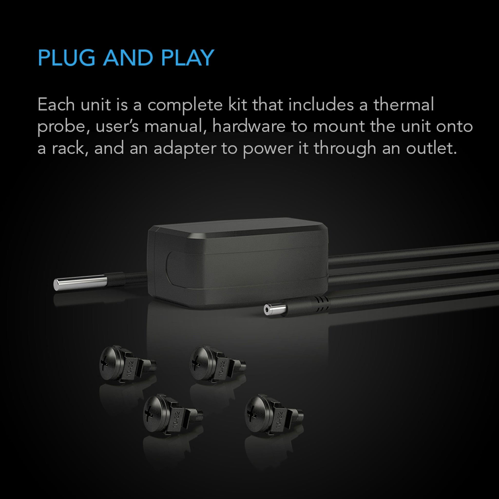 Ac Infinty Rack Fan Systems CLOUDPLATE T9-N, Quiet Rack Cooling Fan System 3U, Intake