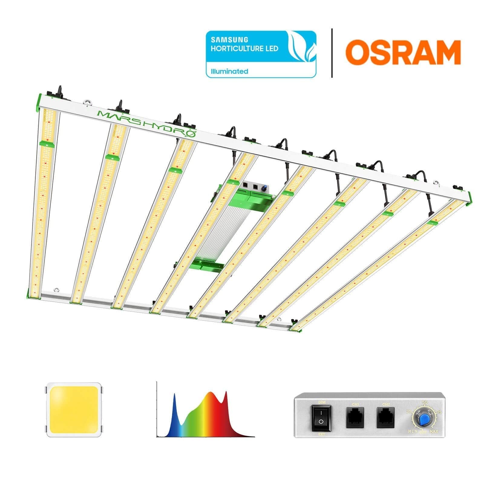 MarsHydro LED GROW LIGHT Mars Hydro FC 8000 Samsung LM301B OSRAM 800W CO2 Commercial LED Grow Light