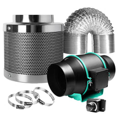 MarsHydro Hydroponics Mars Hydro 6 inch Inline Duct Fan and Carbon Filter Combo with Speed Controller