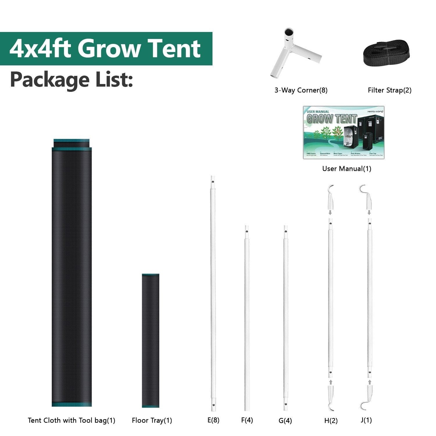 mars hydro 4x4 grow tent Mars Hydro 48"X48"X80" Hydroponic Indoor Grow Tent