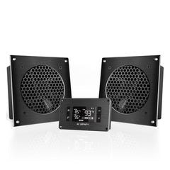 Ac Infinty Cabinet Fan AIRPLATE T8, Home Theater and AV Quiet Cabinet Cooling Dual-Fan System, 6 Inch