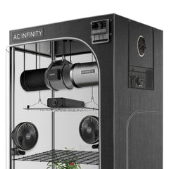 Ac Infinty Grow Tents & Some Accessories Advance Grow Tent System 4x4, 4-Plant Kit, Integrated Smart Controls to Automate Ventilation, Circulation, Full Spectrum LED Grow Light