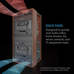 Ac Infinty Rack Fan Systems CLOUDPLATE T9-N, Quiet Rack Cooling Fan System 3U, Intake