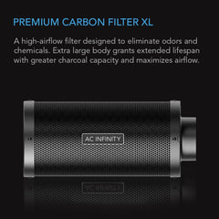 Ac Infinty Duct Carbon Filters Duct Carbon Filter XL, Australian Charcoal, Extra Large, 6-Inch