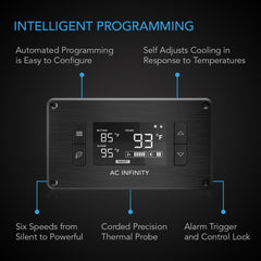 Ac Infinty Cabinet Fan AIRPLATE T9, Home Theater and AV Quiet Cabinet Cooling Fan System, 18 Inch