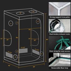 MarsHydro Grow tent Kits Mars Hydro TSW 2000 LED Grow Light with Indoor Complete Grow Tent Kits