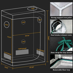 MarsHydro Grow tent Kits Mars Hydro TSL 2000 LED Grow Light with Indoor Complete Grow Tents Kits