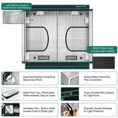 MarsHydro Grow Tent Copy of Mars Hydro 60''X60''X80'' Hydroponic Indoor Grow Tent - 5'X5'(150X150X200CM)