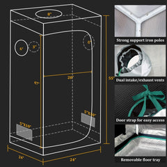 MarsHydro Grow tent Kits Mars Hydro TS 600 LED GROW LIGHT with Indoor Complete Grow Tent Kits