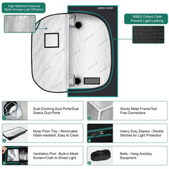 MarsHydro Grow Tent Mars Hydro 36''X36''X71'' Hydroponic Indoor Grow Tent - 3'X3'(90X90X180CM)