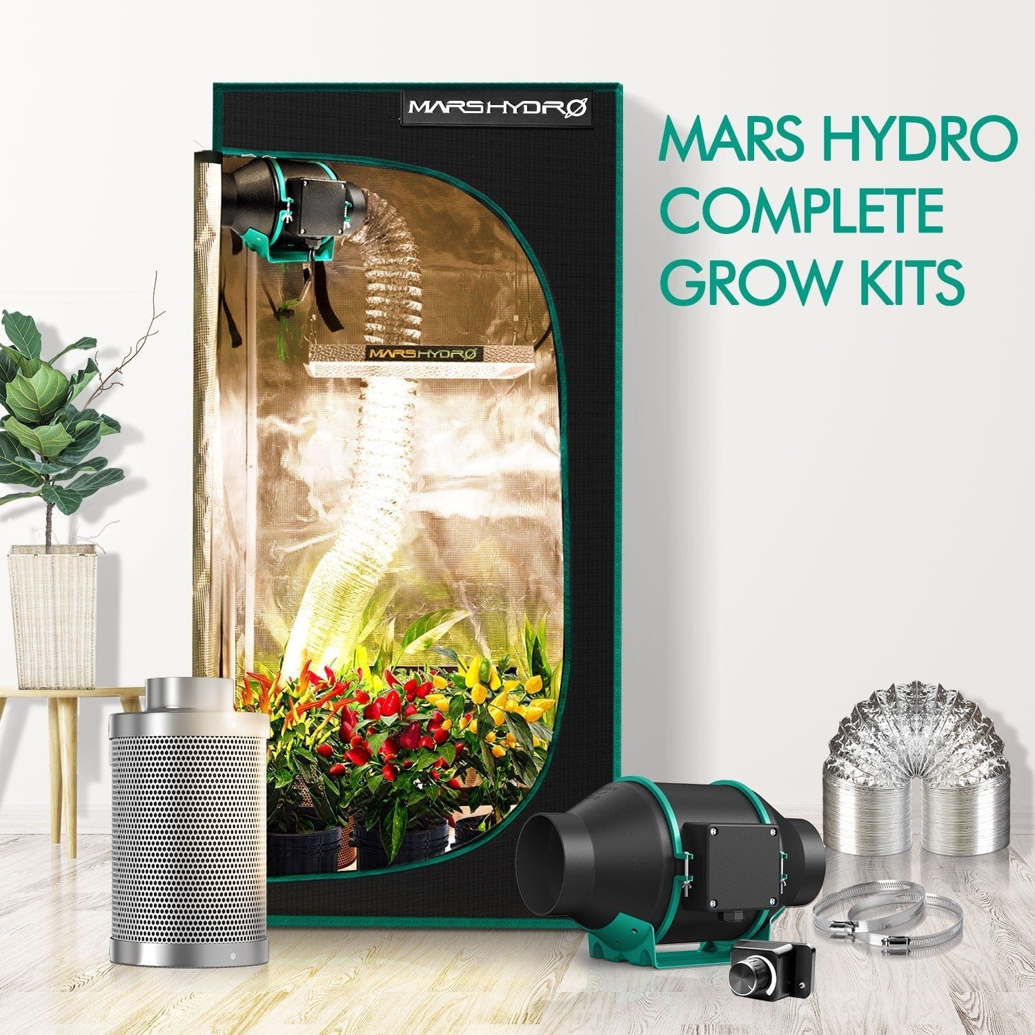 Mars Hydro TS 1000 LED Grow Light and Indoor Complete Grow Tent Kits – Vinehydroponics