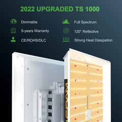 MarsHydro Grow tent Kits Mars Hydro TS 1000 LED Grow Light and 2.3 X 2.3 Thermostatat Controlled Tent Kits