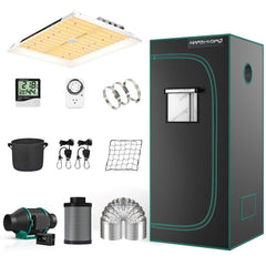 MarsHydro Grow tent Kits Mars Hydro TS 1000 LED Grow Light and 2.3 X 2.3 Thermostatat Controlled Tent Kits