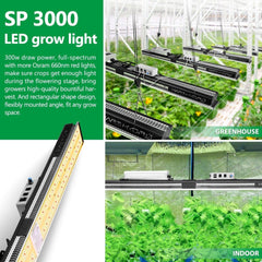 MarsHydro LED GROW LIGHT Mars Hydro SP 3000 SAMSUNG LM301B OSRAM 300W LED Grow Light